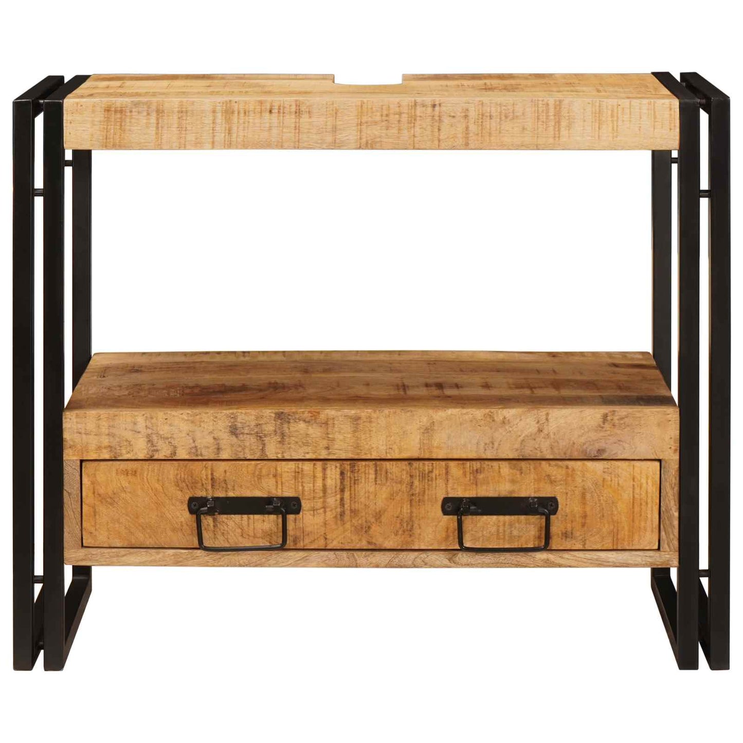 Armadio da bagno con cassetto Marrone Legno di mango massello | homemem39