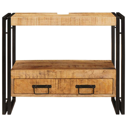 Armadio da bagno con cassetto Marrone Legno di mango massello | homemem39