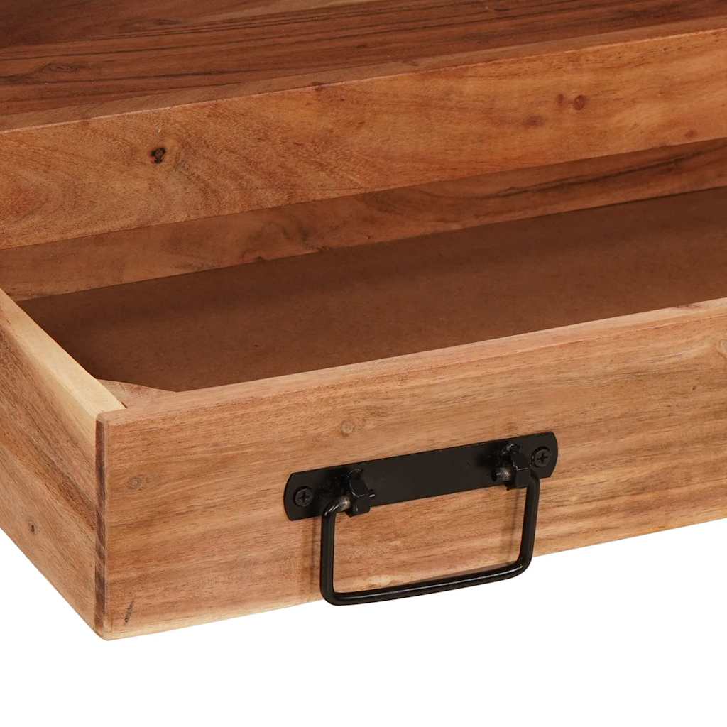 Armadio da bagno con cassetto Marrone Legno di Acacia Massello