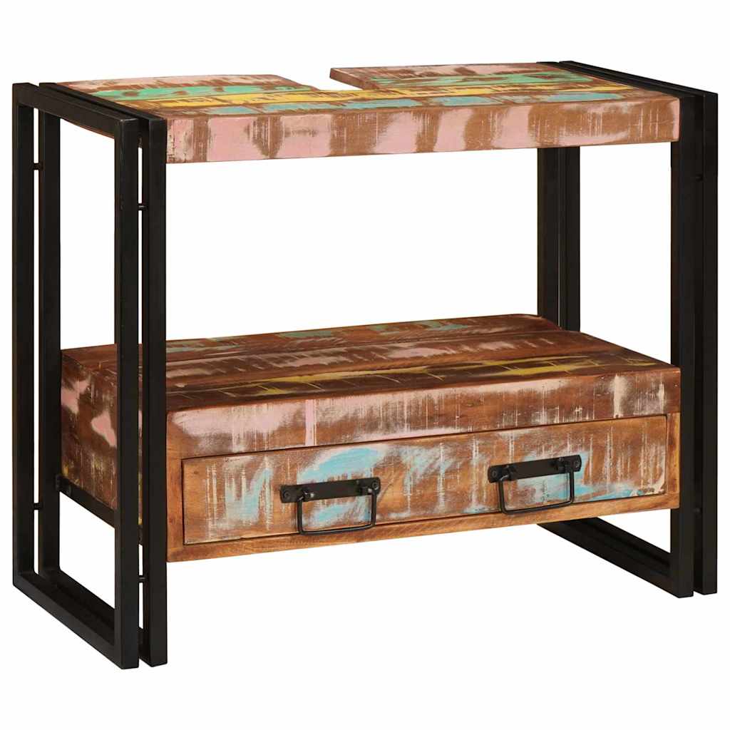 Armadio da bagno Multicolore Legno Recuperato Massello | homemem39