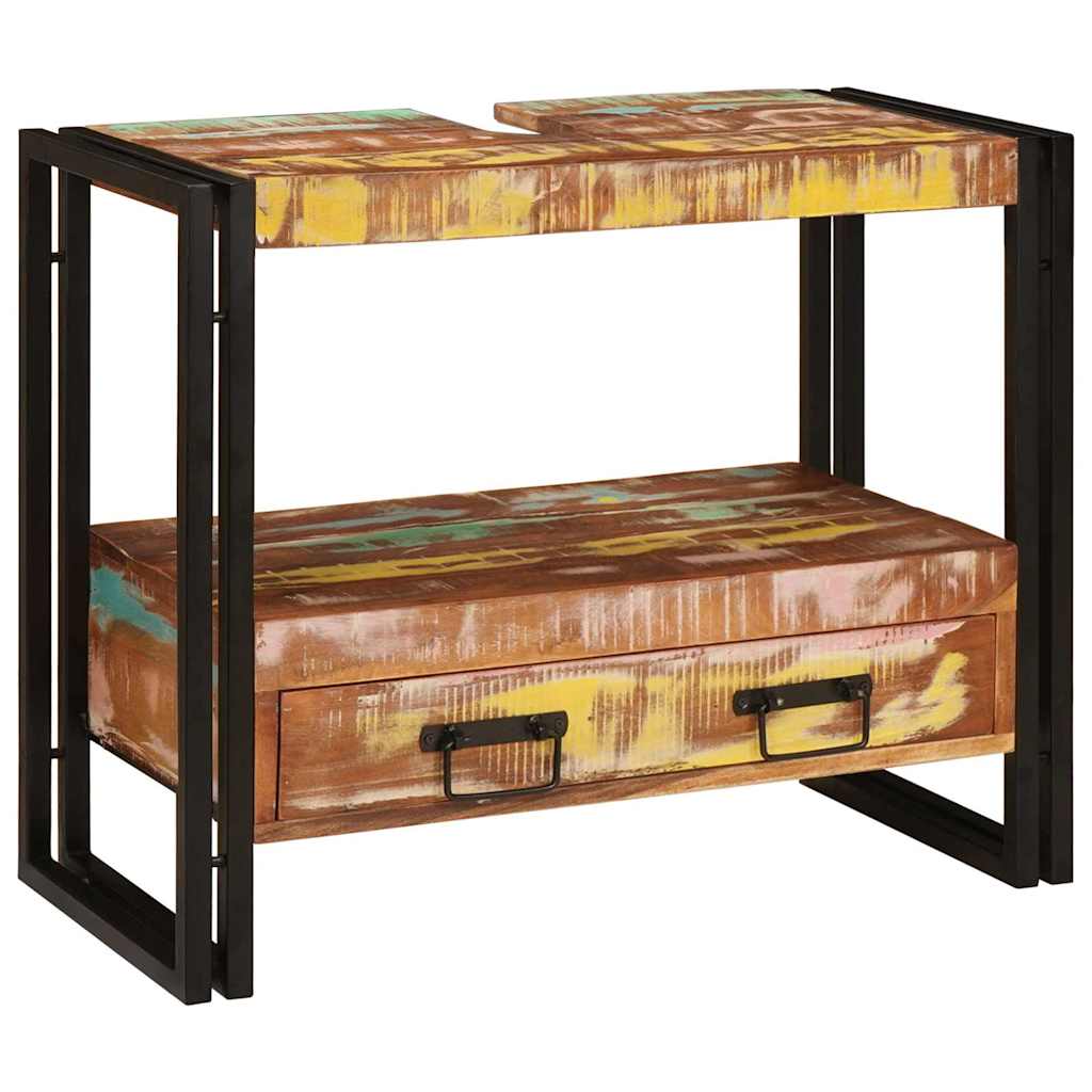 Armadio da bagno Multicolore Legno Recuperato Massello | homemem39