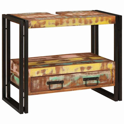 Armadio da bagno Multicolore Legno Recuperato Massello | homemem39