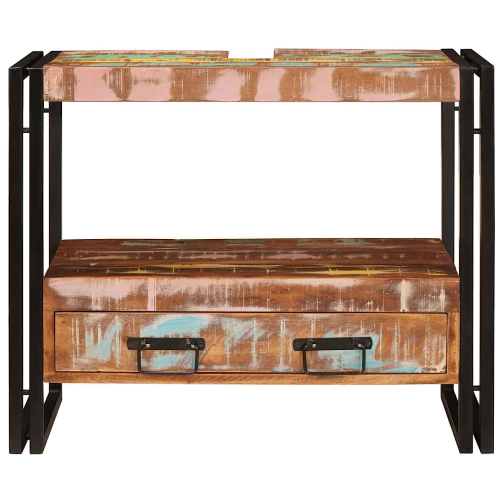 Armadio da bagno Multicolore Legno Recuperato Massello