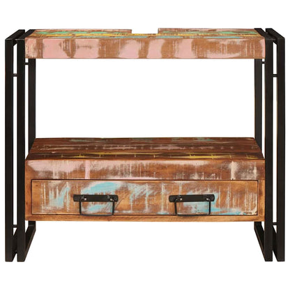Armadio da bagno Multicolore Legno Recuperato Massello