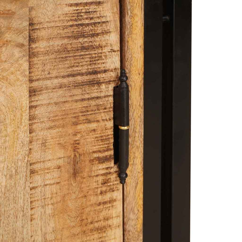 Armadio da Notte Marrone Legno di mango solido e grezzo | homemem39