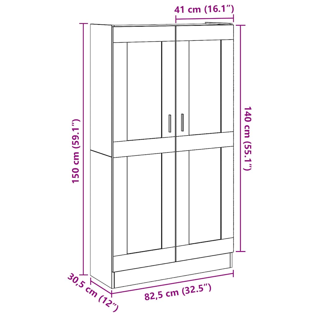 Credenza Artisan Rovere 82,5x30,5x150 cm Legno ingegnerizzato | homemem39