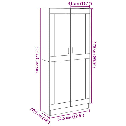 Credenza Legno Antico 82,5x30,5x185 cm in Truciolato | homemem39