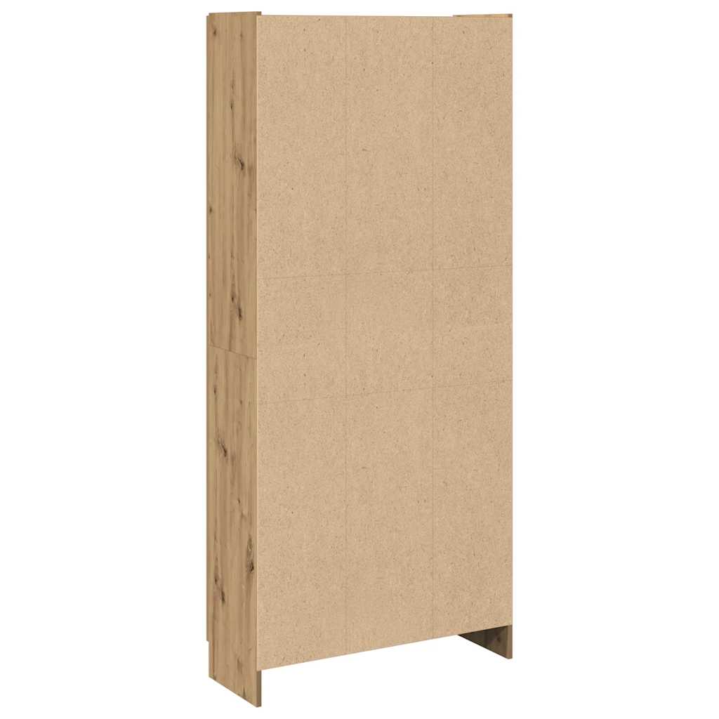 Credenza Alta Rovere Artigianale 82,5x30,5x185 cm in Truciolato
