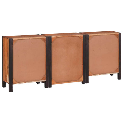 Credenza 3 pcs Marrone 55 x 30 x 75 cm Legno di Acacia Massello