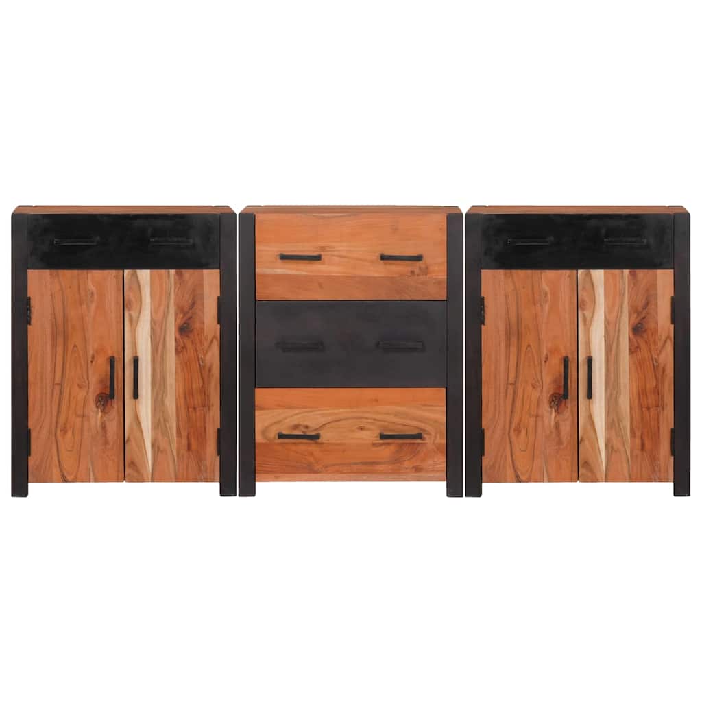 Credenza con cassetto 3 pcs Marrone 165 x 30 x 75 cm - homemem39
