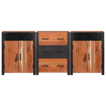 Credenza con cassetto 3 pcs Marrone 165 x 30 x 75 cm - homemem39