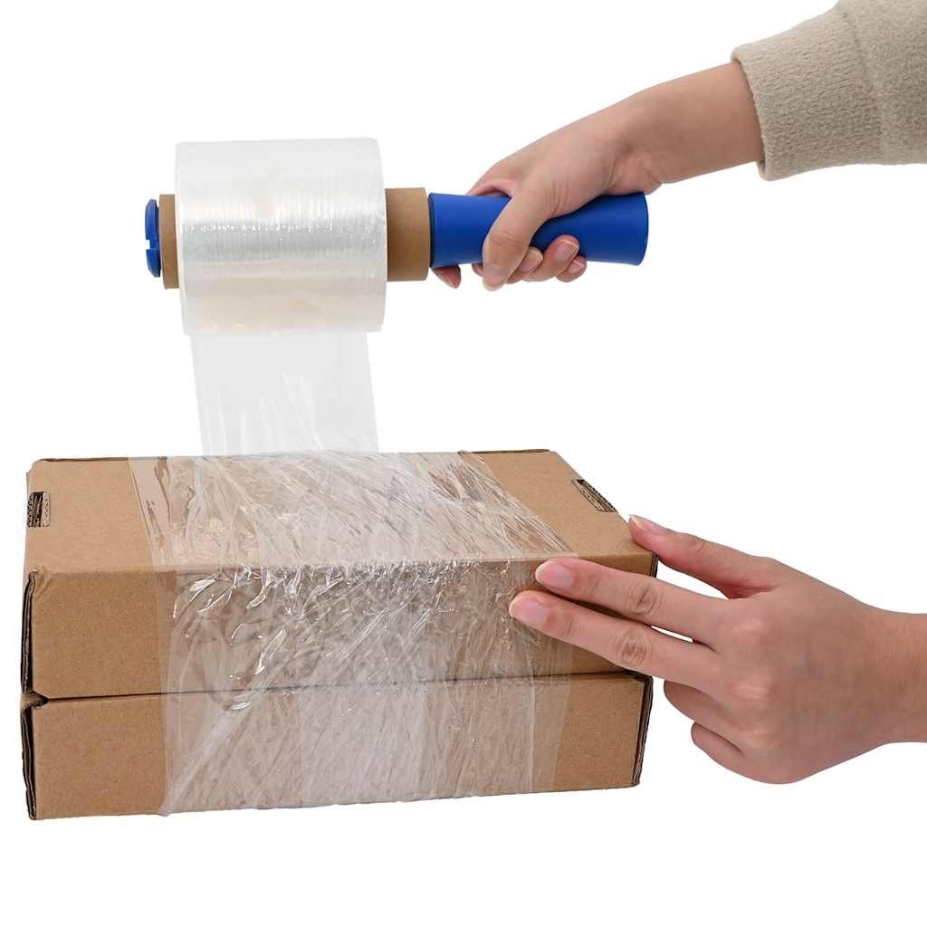 Film Estensibile con Manico 10 pz Trasparente 23 μm 50cm x 150m | homemem39