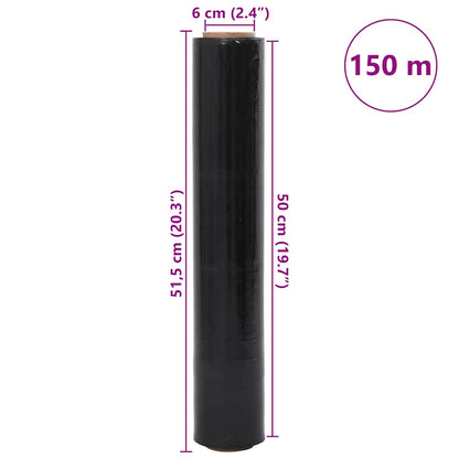 Film Estensibile 2 pz Nero 17 μm 50 cm x 150 m | homemem39