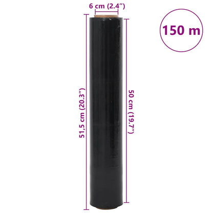 Film Estensibile 2 pz Nero 30 μm 50 cm x 150 m | homemem39