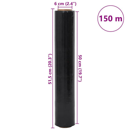 Film Estensibile 6 pz Nero 23 μm 50 cm x 150 m | homemem39