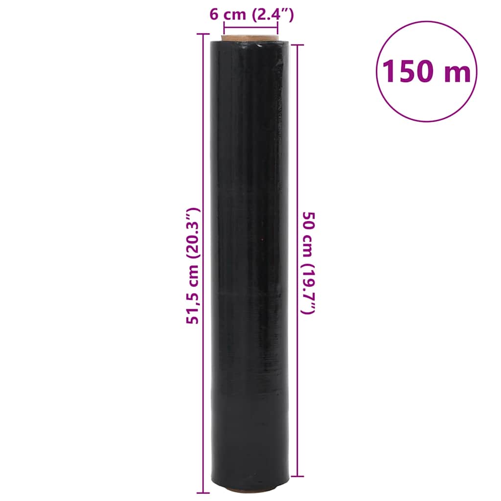 Film Estensibile 6 pz Nero 30 μm 50 cm x 150 m