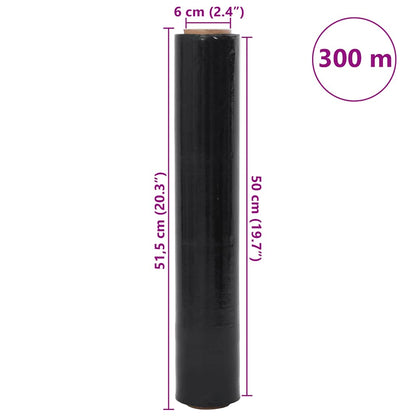 Film Estensibile 2 pz Nero 20 μm 50 cm x 300 m | homemem39