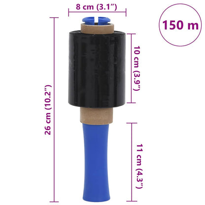 Film Estensibili 50 pz Nero 23 μm 10 cm x 150 m | homemem39