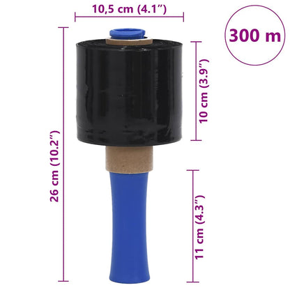 Film Estensibili 10 pz Nero 23 μm 10 cm x 300 m