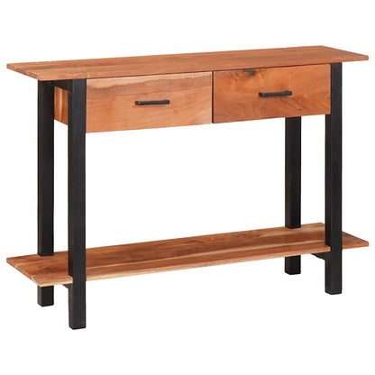 Tavolo consolle con cassetto Marrone e Nero 110 x 30 x 75 cm