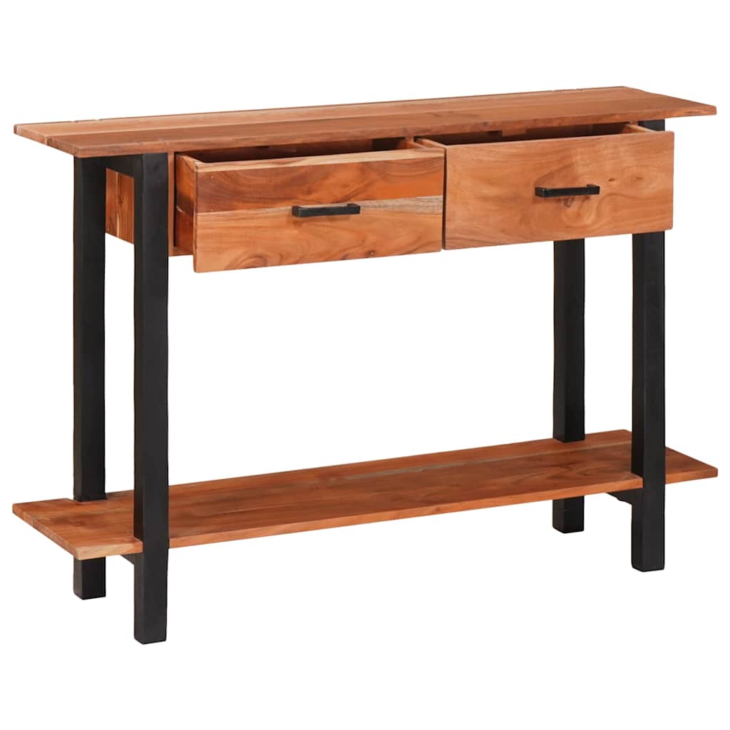 Tavolo consolle con cassetto Marrone e Nero 110 x 30 x 75 cm