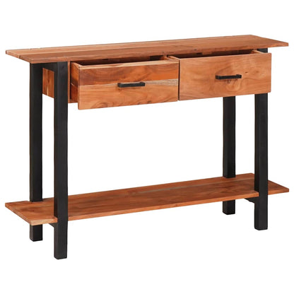 Tavolo consolle con cassetto Marrone e Nero 110 x 30 x 75 cm