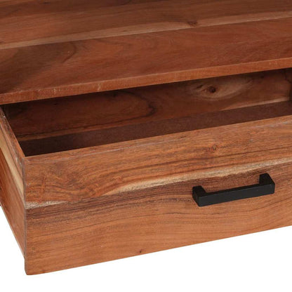 Mobile TV Marrone 110 x 30 x 40 cm legno massello di acacia