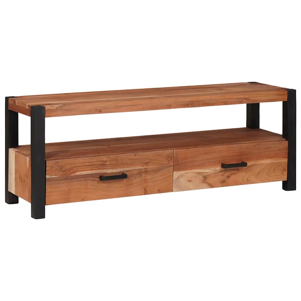 Mobile TV Marrone 110 x 30 x 40 cm legno massello di acacia | homemem39