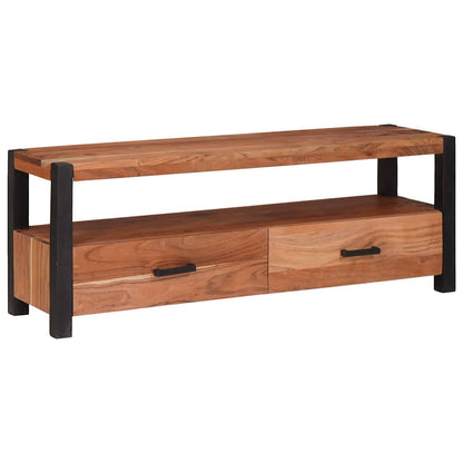 Mobile TV Marrone 110 x 30 x 40 cm legno massello di acacia