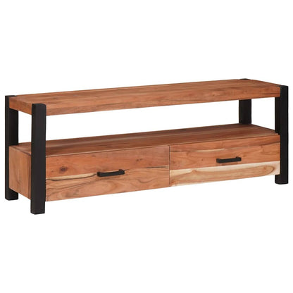 Mobile TV Marrone 110 x 30 x 40 cm legno massello di acacia | homemem39