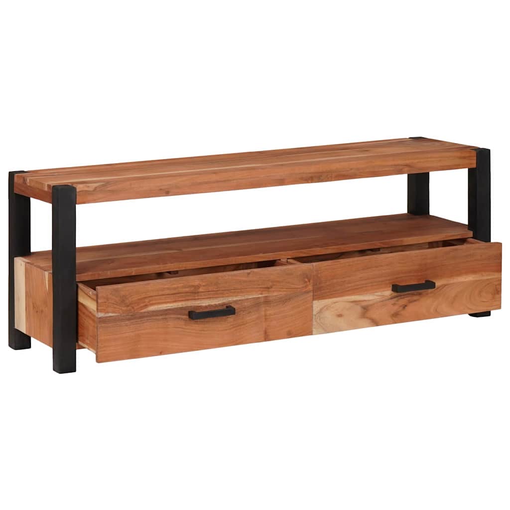 Mobile TV Marrone 110 x 30 x 40 cm legno massello di acacia | homemem39