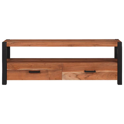 Mobile TV Marrone 110 x 30 x 40 cm legno massello di acacia