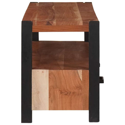 Mobile TV Marrone 110 x 30 x 40 cm legno massello di acacia | homemem39