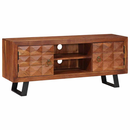 Mobile TV con lo scaffale marrone ambrato 112 x 30 x 48 cm