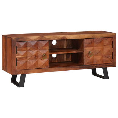 Mobile TV con lo scaffale marrone ambrato 112 x 30 x 48 cm | homemem39