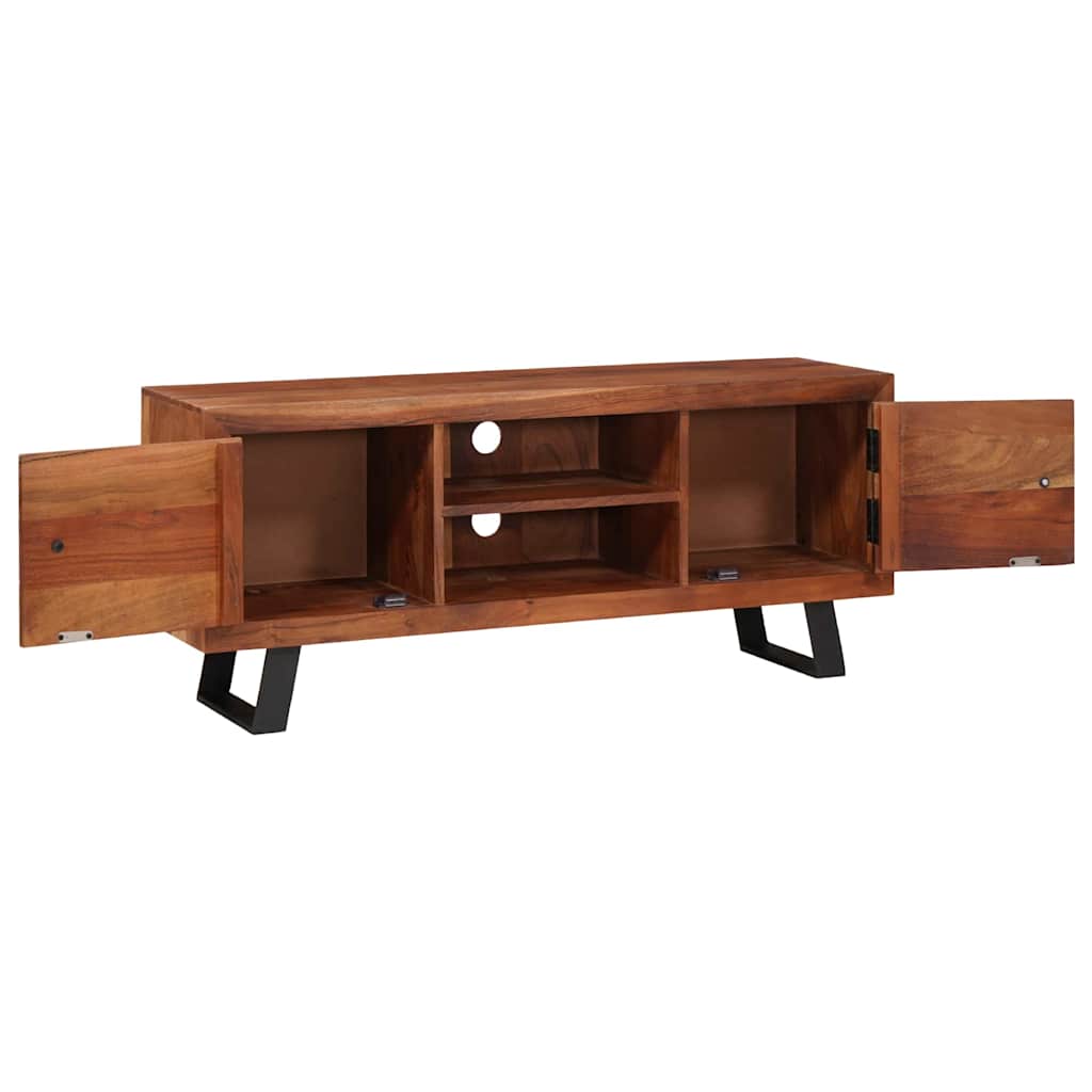 Mobile TV con lo scaffale marrone ambrato 112 x 30 x 48 cm | homemem39