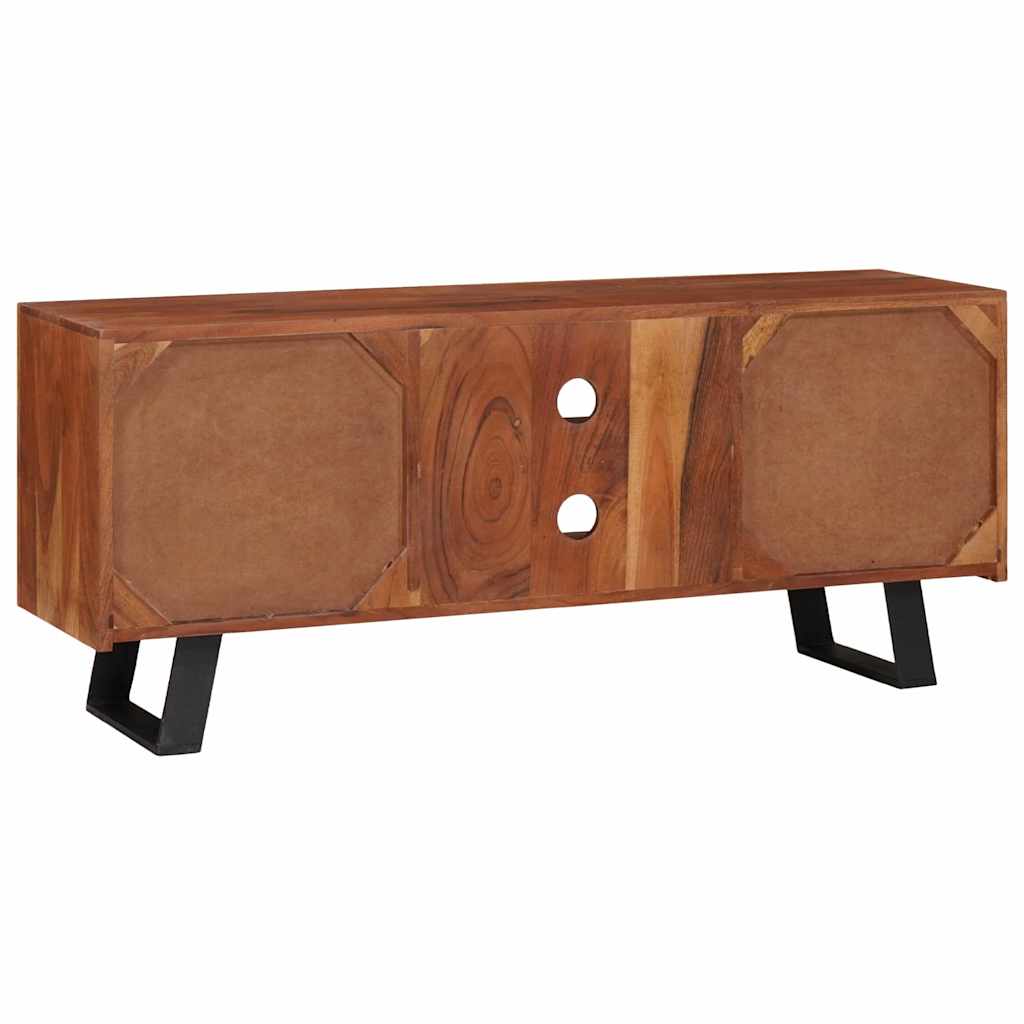 Mobile TV con lo scaffale marrone ambrato 112 x 30 x 48 cm | homemem39