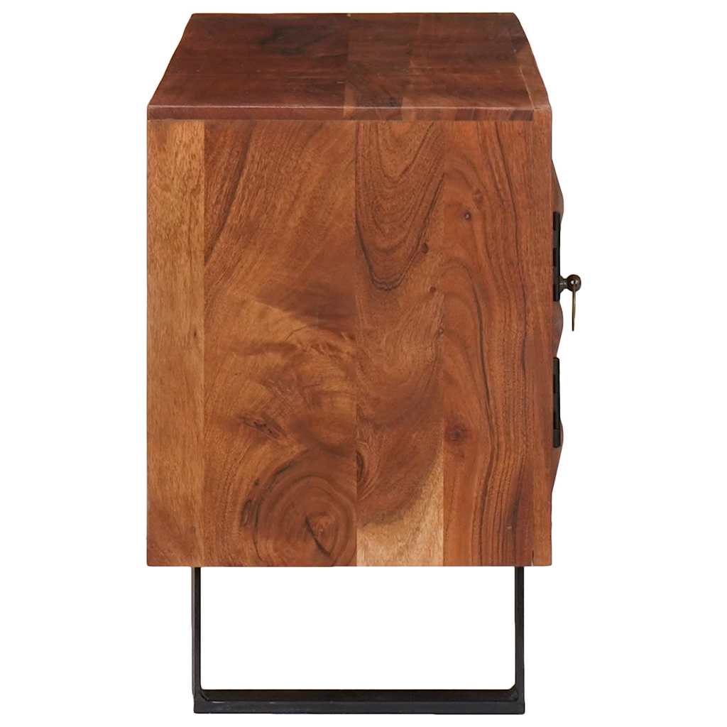 Mobile TV con lo scaffale marrone ambrato 112 x 30 x 48 cm