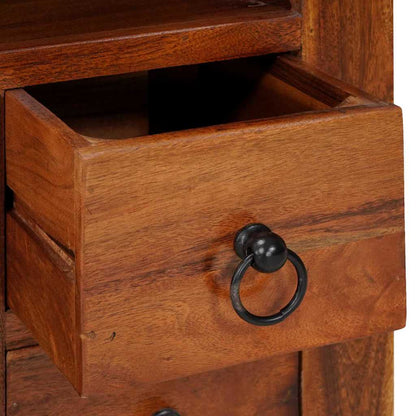 Credenza Marrone 80 x 30 x 55 cm Legno di Acacia Massello