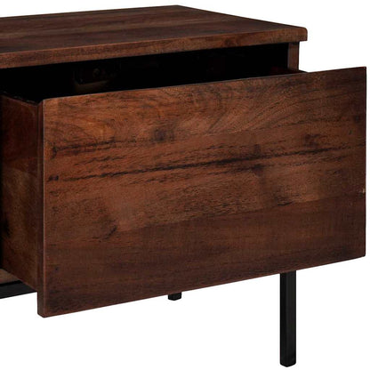 Mobile TV con cassetto marrone ambrato 110 x 30 x 36 cm | homemem39