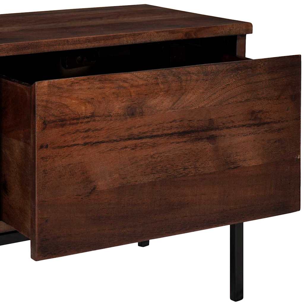 Mobile TV con cassetto marrone ambrato 110 x 30 x 36 cm
