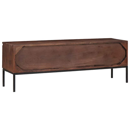 Mobile TV con cassetto marrone ambrato 110 x 30 x 36 cm