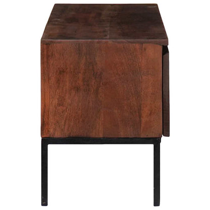 Mobile TV con cassetto marrone ambrato 110 x 30 x 36 cm