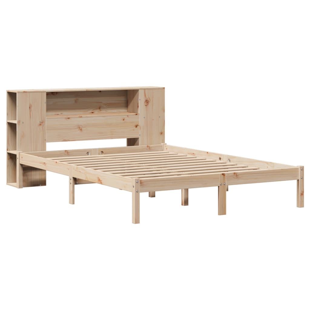Letto Libreria senza Materasso 120x190cm Legno Massello di Pino - homemem39