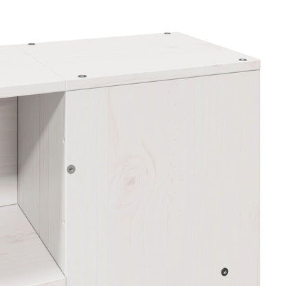 Letto Libreria senza Materasso Bianco 150x200 cm Legno di Pino - homemem39