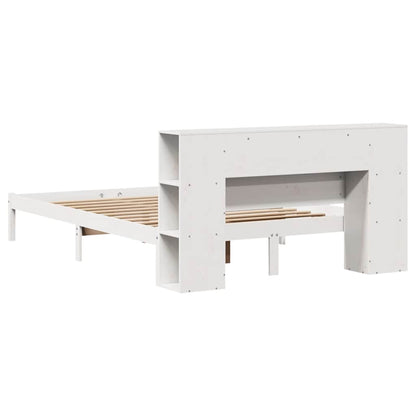 Letto Libreria senza Materasso Bianco 160x200 cm Legno di Pino | homemem39