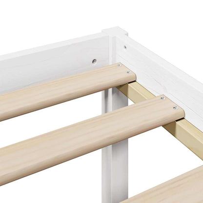 Letto Libreria senza Materasso Bianco 200x200 cm Legno di Pino - homemem39