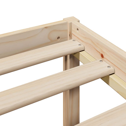 Giroletto con Libreria senza Materasso 75x190 cm in Legno Pino