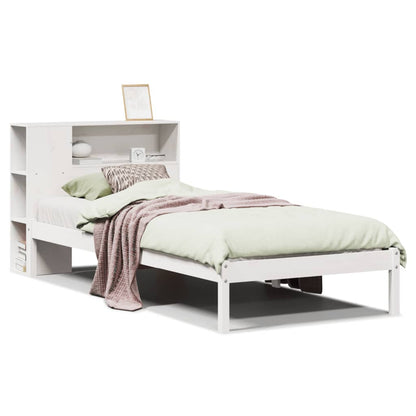 Letto Libreria senza Materasso Bianco 100x200 cm Legno di Pino - homemem39