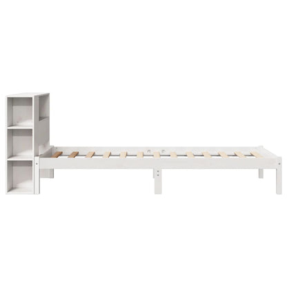 Letto Libreria senza Materasso Bianco 100x200 cm Legno di Pino - homemem39